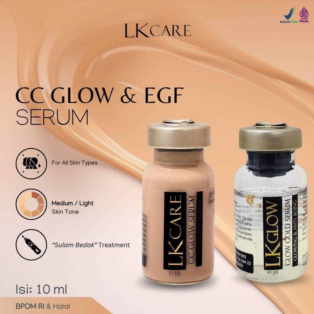 COVERED COMPLEX bentuk serum cc glow dan egf gold LK Care mengencangkan mencerahkan kenyal glowing a