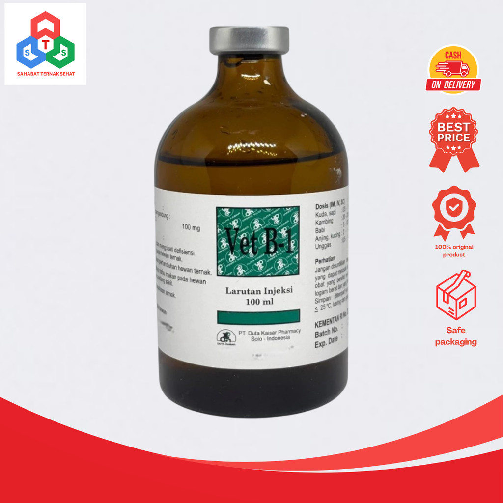 VET B1 100 ML DUTA KAISAR VET B-1 100 ML - Vitamin B1 Injeksi