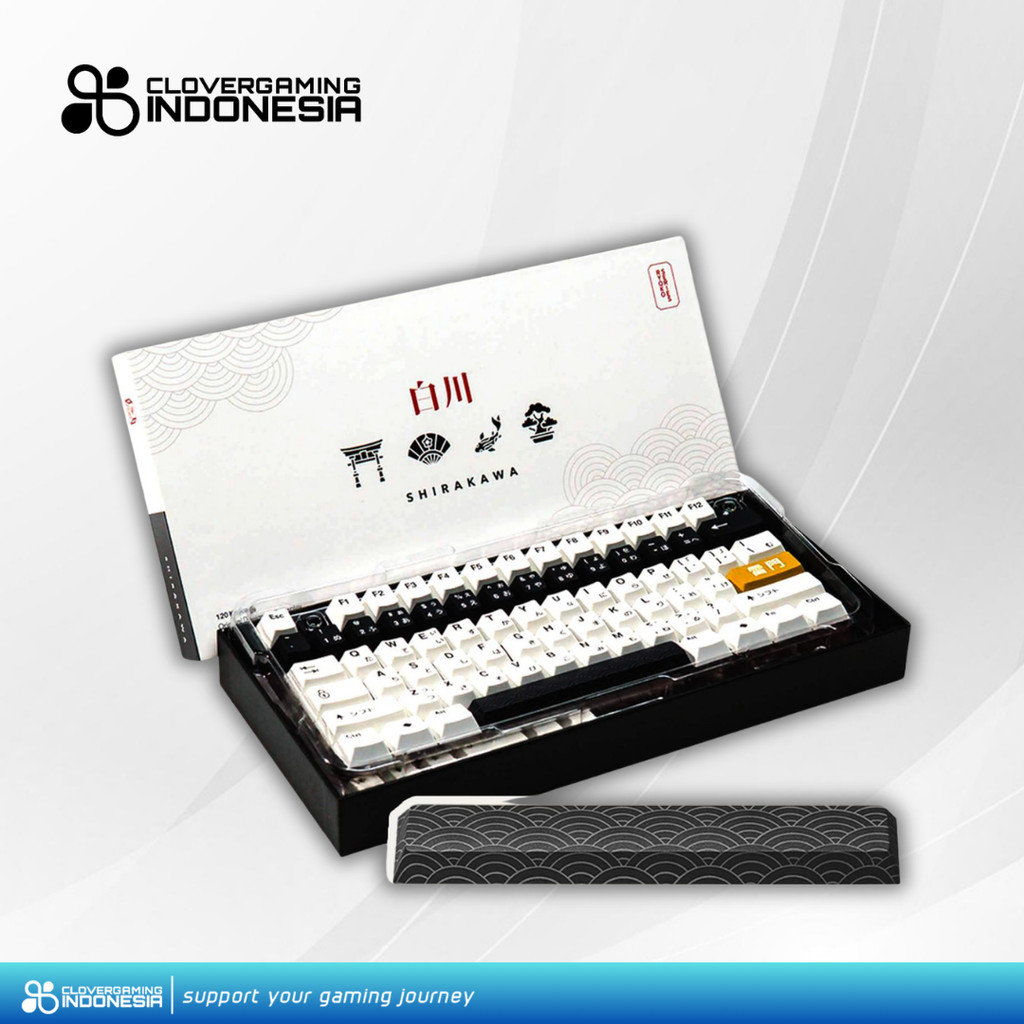 [KEYCAPS ONLY] Press Play PPBT Shirakawa PBT Dye Sub Cherry Profile Keycap Set Japanese Root Origina