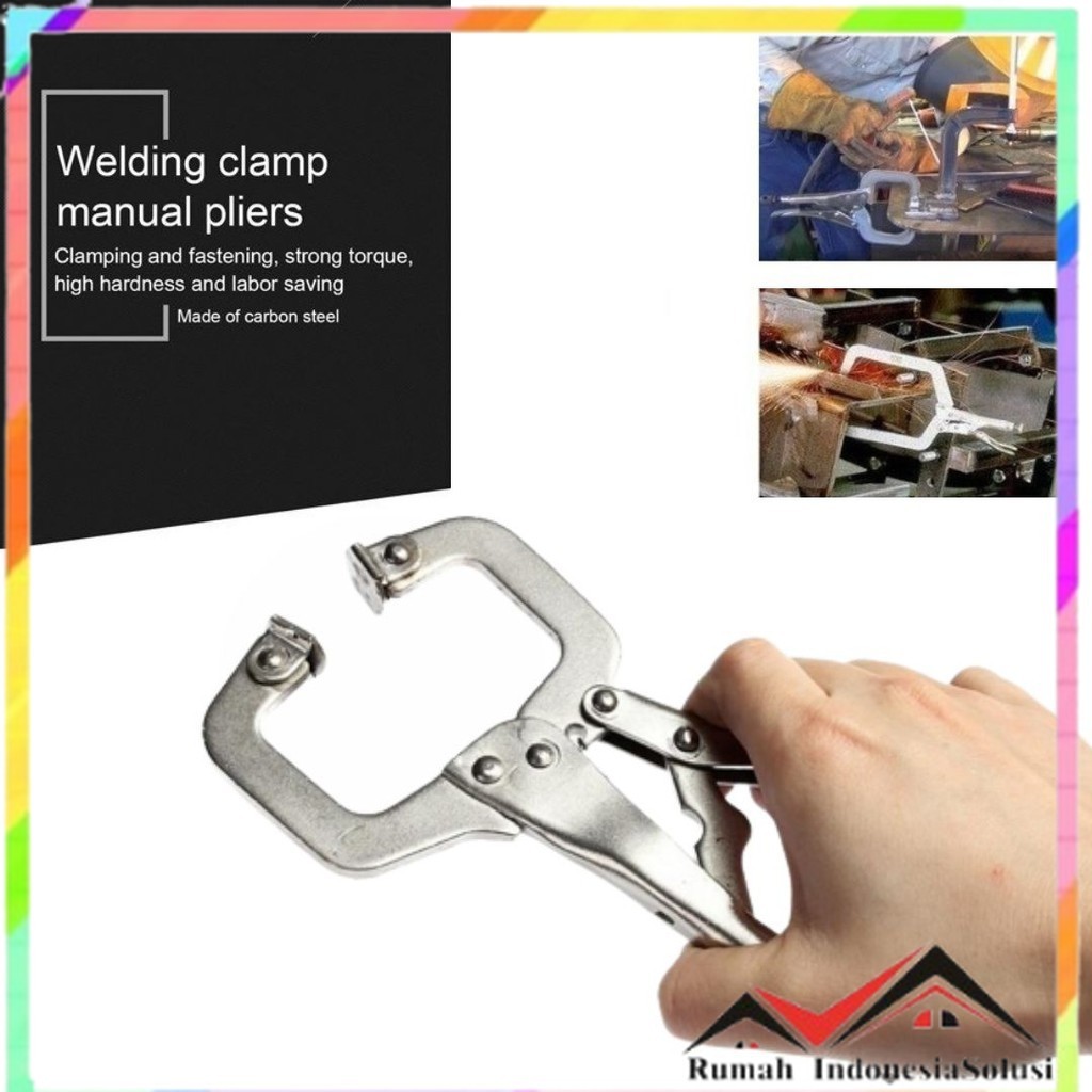 

- SPIFFLYER Tang Penjepit Vise Grip Welding Mouth C Clamp 11 Inch -