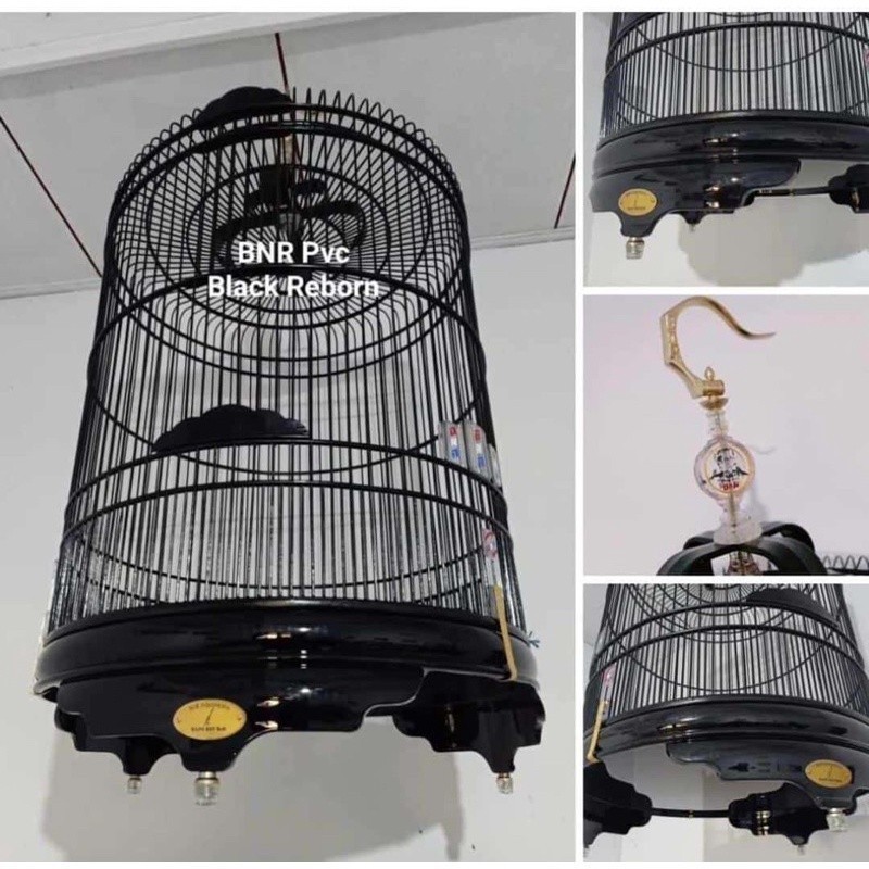 SANGKAR KANDANG MURAI BNR PVC BLACK NEW REBORN