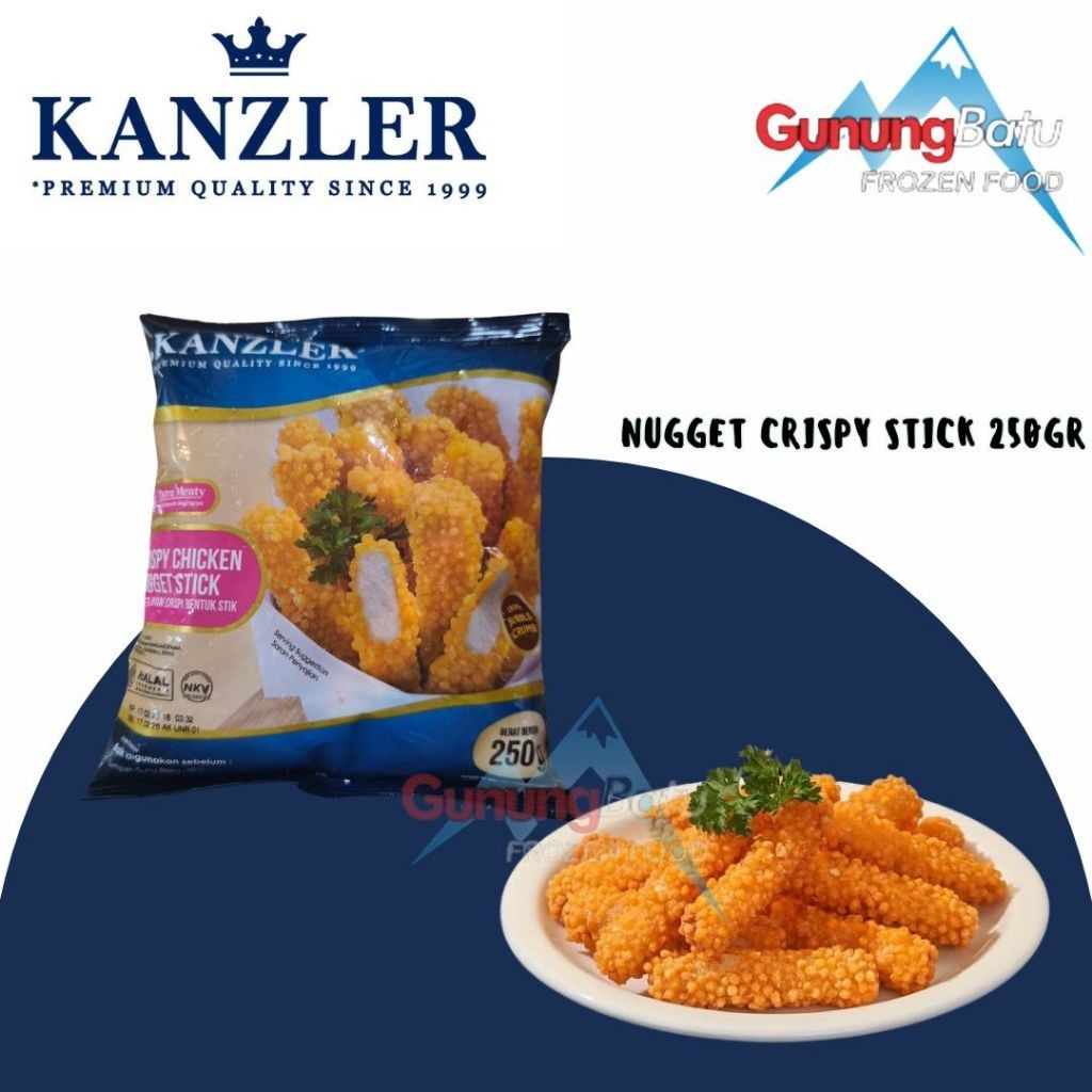 

KANZLER NUGGET CRISPY BUBBLE STICK 250GR (NAGET STIK BUBBLE)