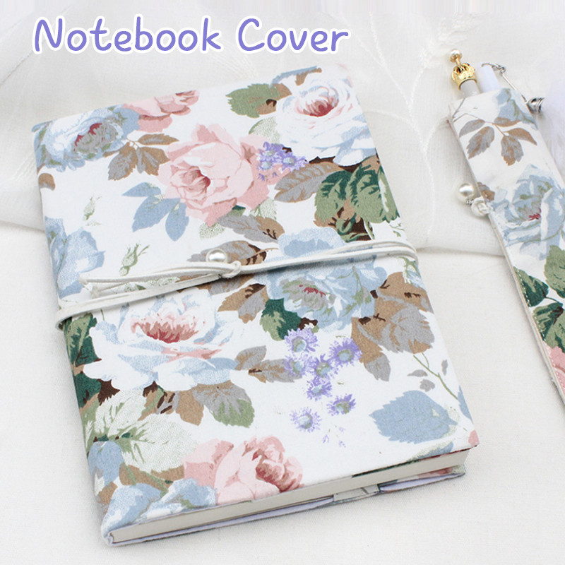 

A5 Book Sleeve Cover Handmade Floral Print Cloth Book Cover Scrapbook Cover Scrapbook Protector Decorative Office School Supplie