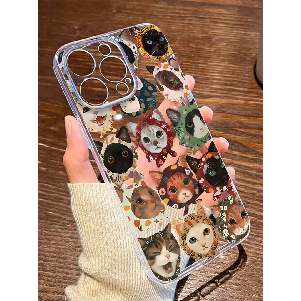 Casing Vivo Soft Case Motif Kucing dengan Hijab untuk Vivo Y01 02 03 5 11 12 15 16 17 19 20 21 22 27