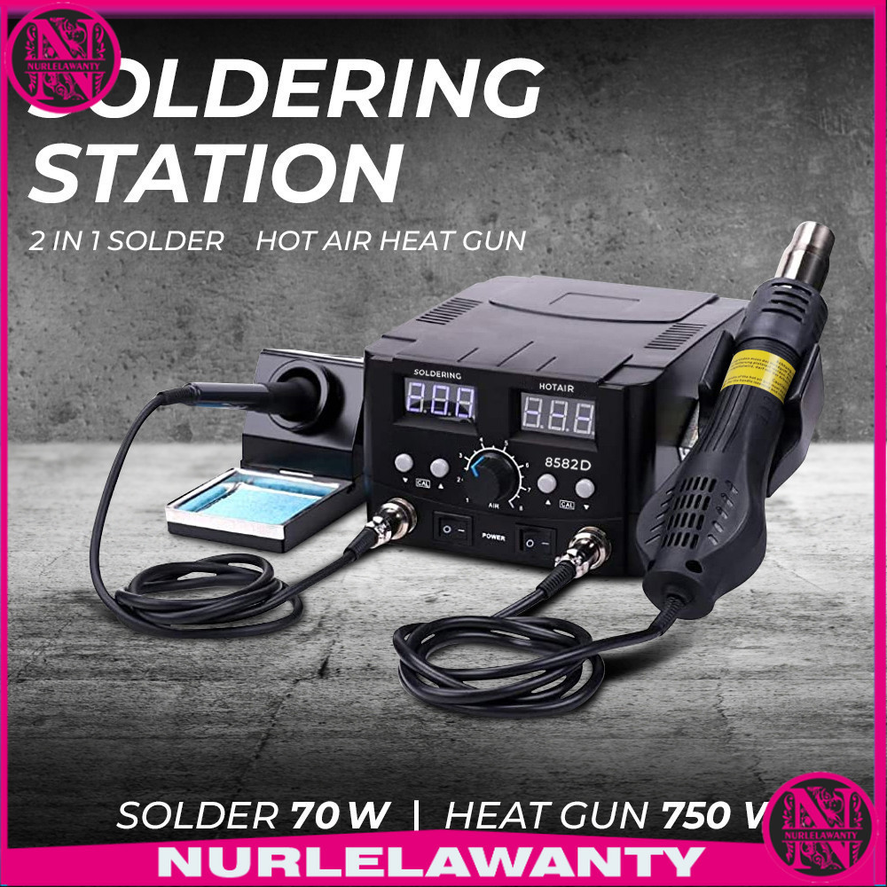

- Mypovos Soldering Station 2in1 Solder 70W with Hot Air Heat Gun 750W - 8582D -