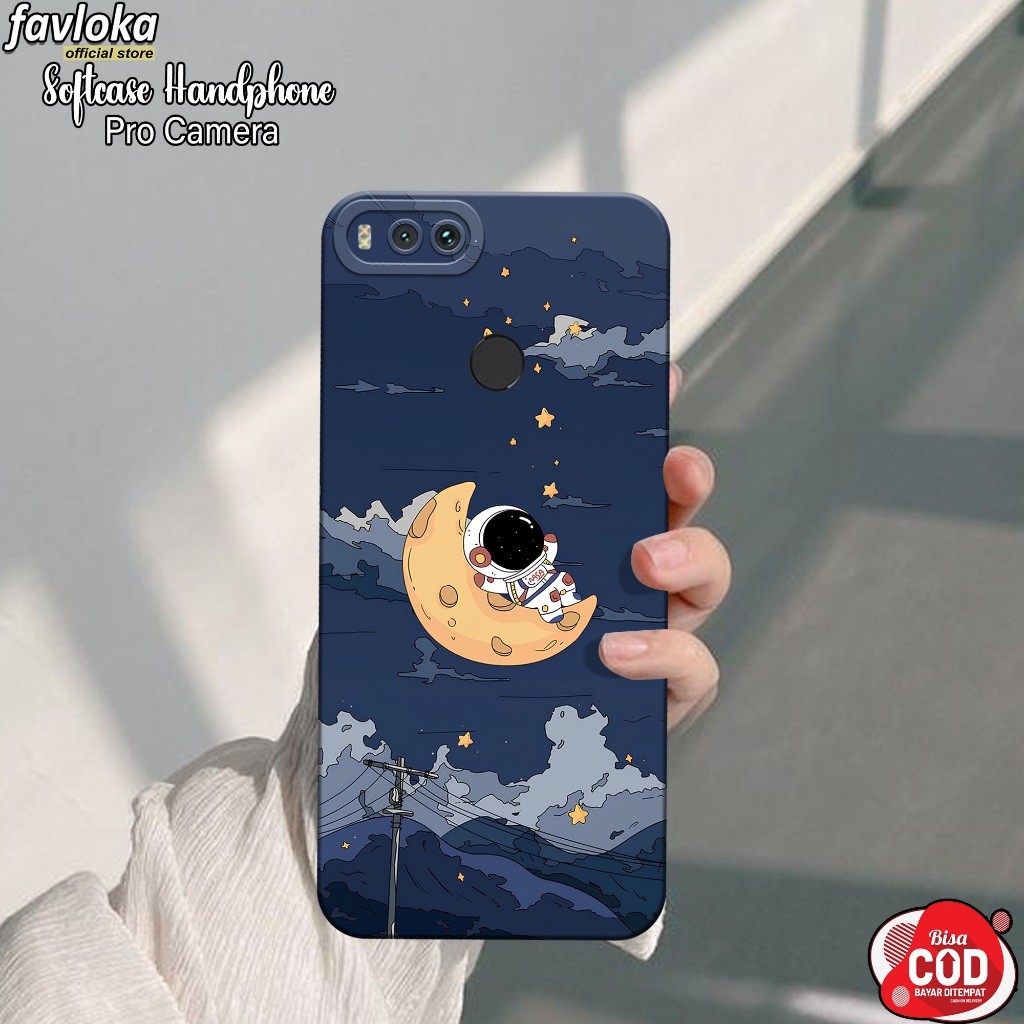 Softcase Hp XIAOMI MI A1 2017 - Case XIAOMI MI A1 Terbaru - Fashion Case Astronaut - Casing XIAOMI M