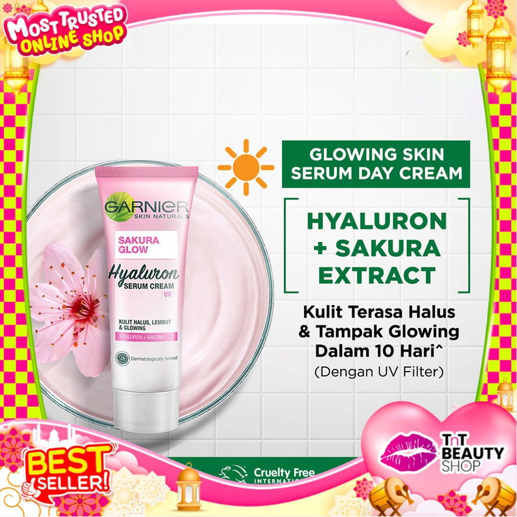 Garnier Sakura Glow Hyaluron Serum Cream UV | TnT Beauty Shop