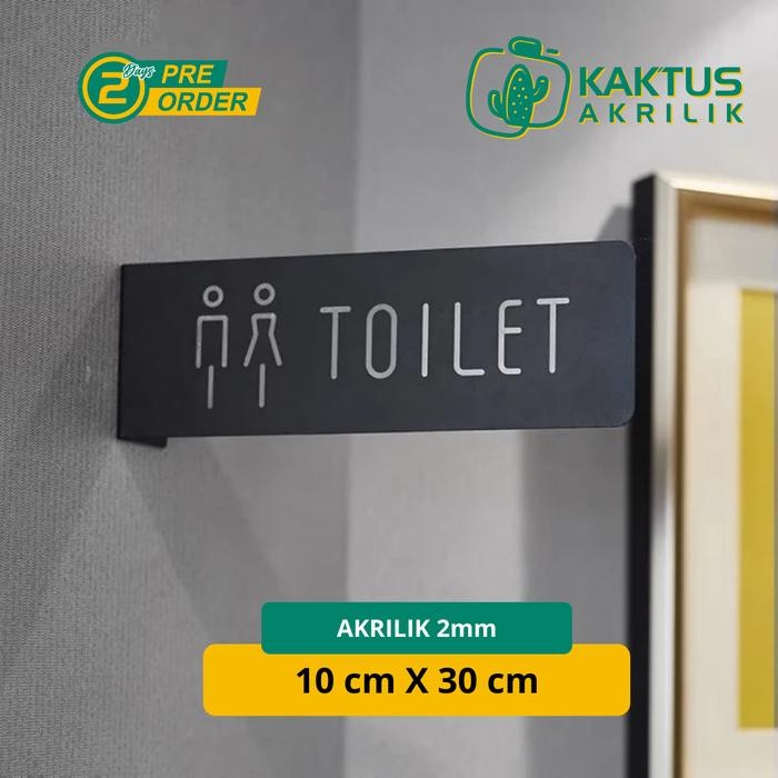 

Tulisan Toilet Sign Board Akrilik Tempel Signage Dinding Papan Label - Custom, S