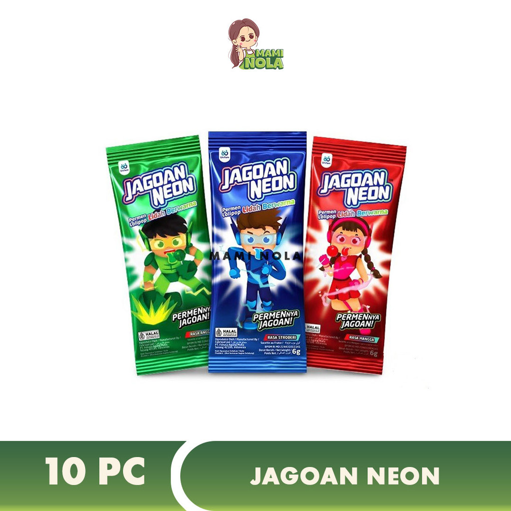 

Jagoan Neon Kemasan Renceng Rasa Strawberry Anggu Mangga isi 10 pc