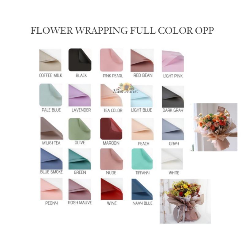 

[5 PCS] 031.FLOWER WRAPPING FULL COLOR OPP CELLOPHANE / KERTAS BUNGA