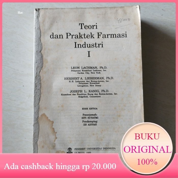 Buku TEORI DAN PRAKTEK FARMASI INDUSTRI 1 Edisi 3 Leon Original Bekas