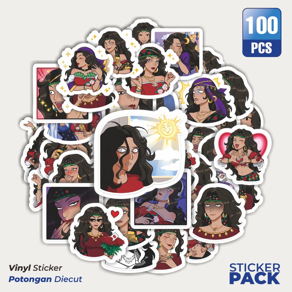 

Terbaru! 50 pcs Stiker Kartun Funny Sabina The Teller Dekorasi Lucu Kreatif untuk Notebook, Skateboard, HP