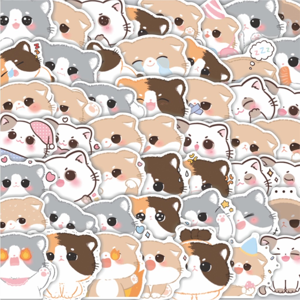

Stiker Cutting Pack Stiker Animal Cat Jaomeow [Kucing] Isi 100Pcs Series Aesthetic Lucu Keren Untuk Koper Bahan Vynil