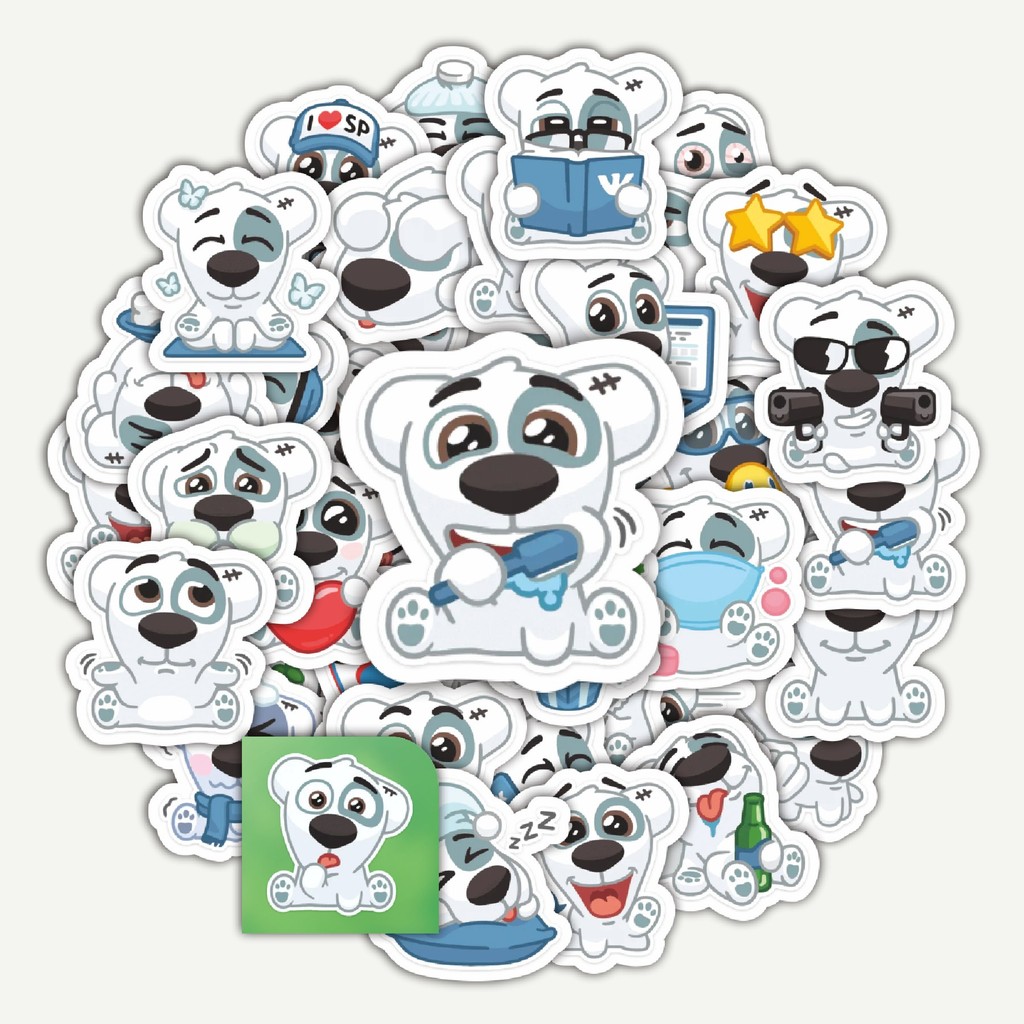 

Sticker Pack Funny Character Spotty The Cute Dogo | Sticker TUMBLR | Stiker LAPTOP KOPER HELM