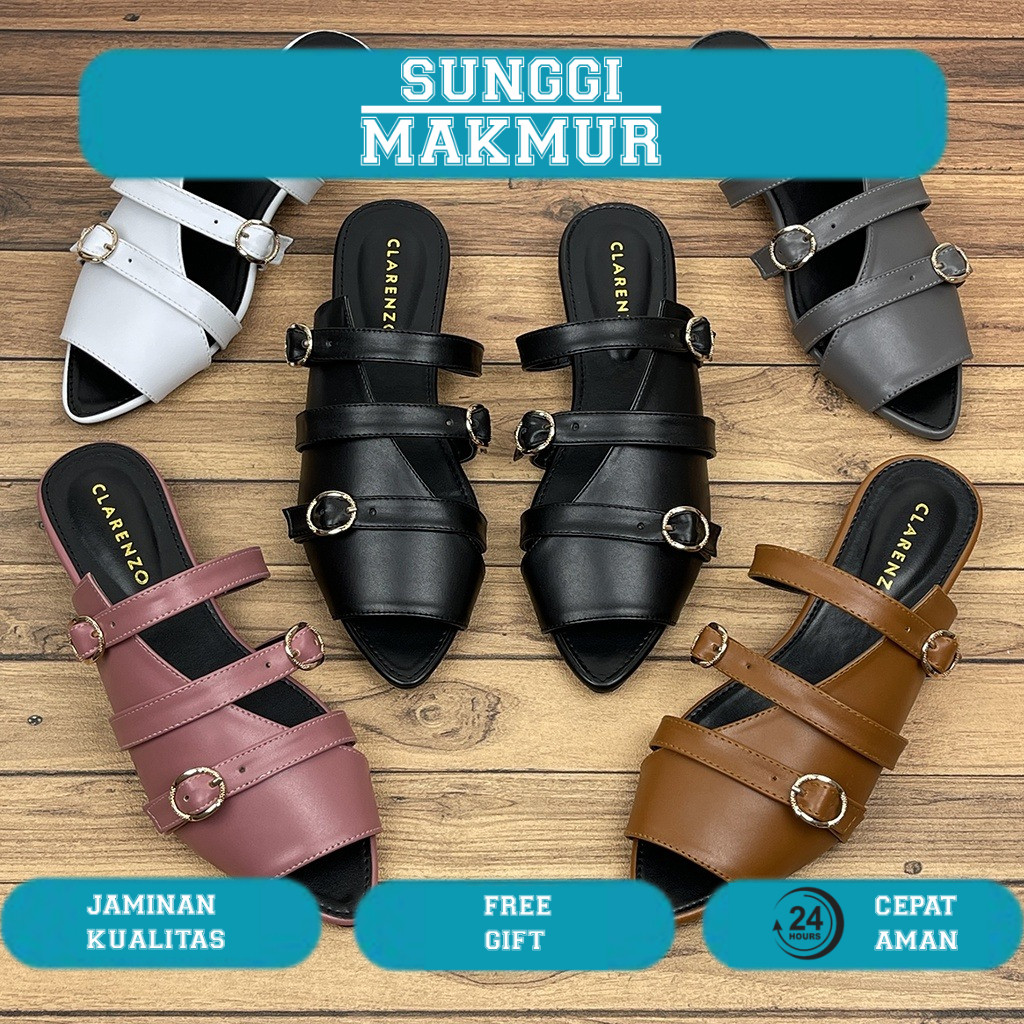 Sandal Wanita Slip On Mules JD04 ~ Clarenzo