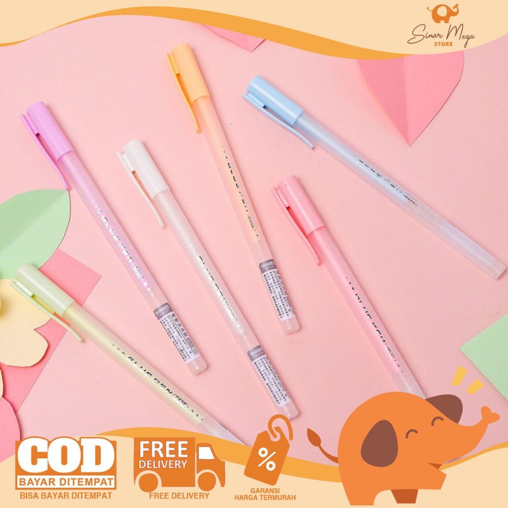 

Shands Pastel Glue Pen / Lem Perekat Pulpen Warna Pastel Lucu Unik Murah / Lem Pulpen