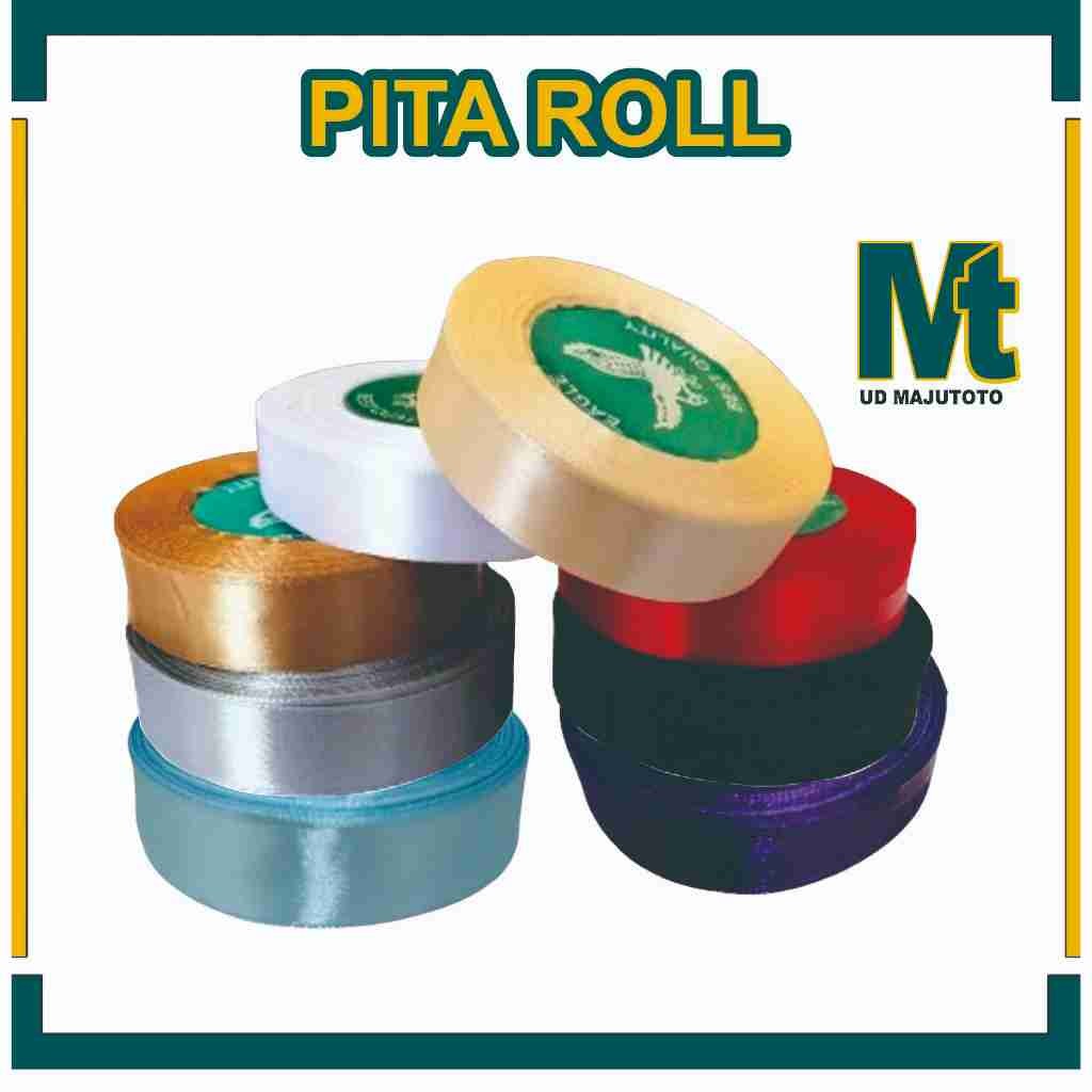 

Pita Satin 2 cm atau 3/4 inch Pita Polos Roll 20 meter Pita Kado