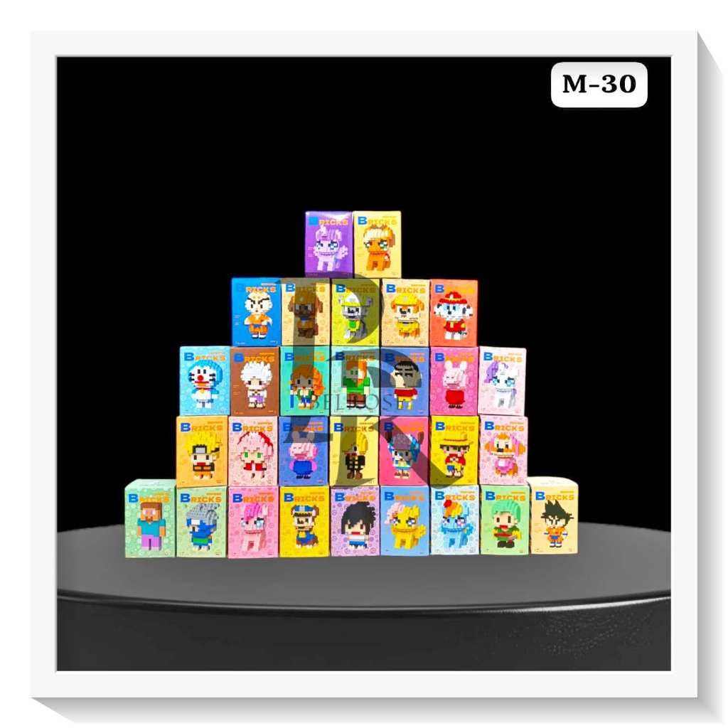 Nano Bricks Anime Mini Bricks One Piece Naruto DragonBall Mainan balok Susun Nano Block Brick Murah