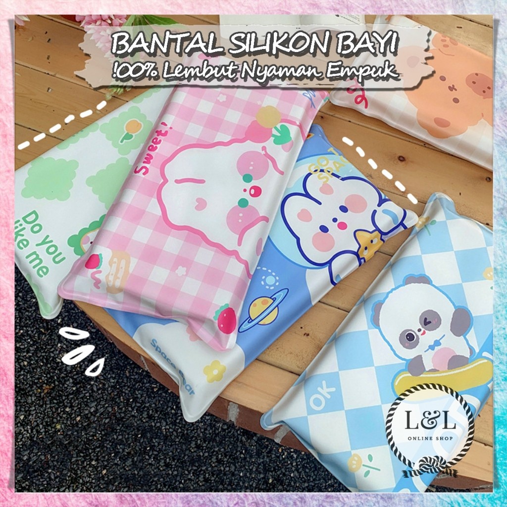 Bantal Silikon Anak Gel Dingin Motif Karakter Spons Busa Pillow Cooler Dengan Pendingin Air
