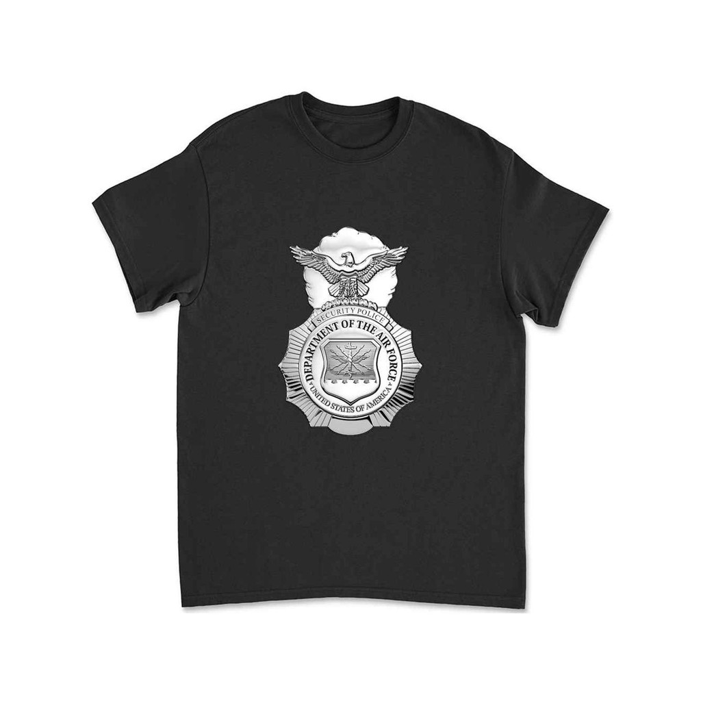 Kaos Pria Logo Angkatan Udara AS - Katun Hitam, Lengan Pendek Santai, Cocok untuk Sehari-hari, Ukura