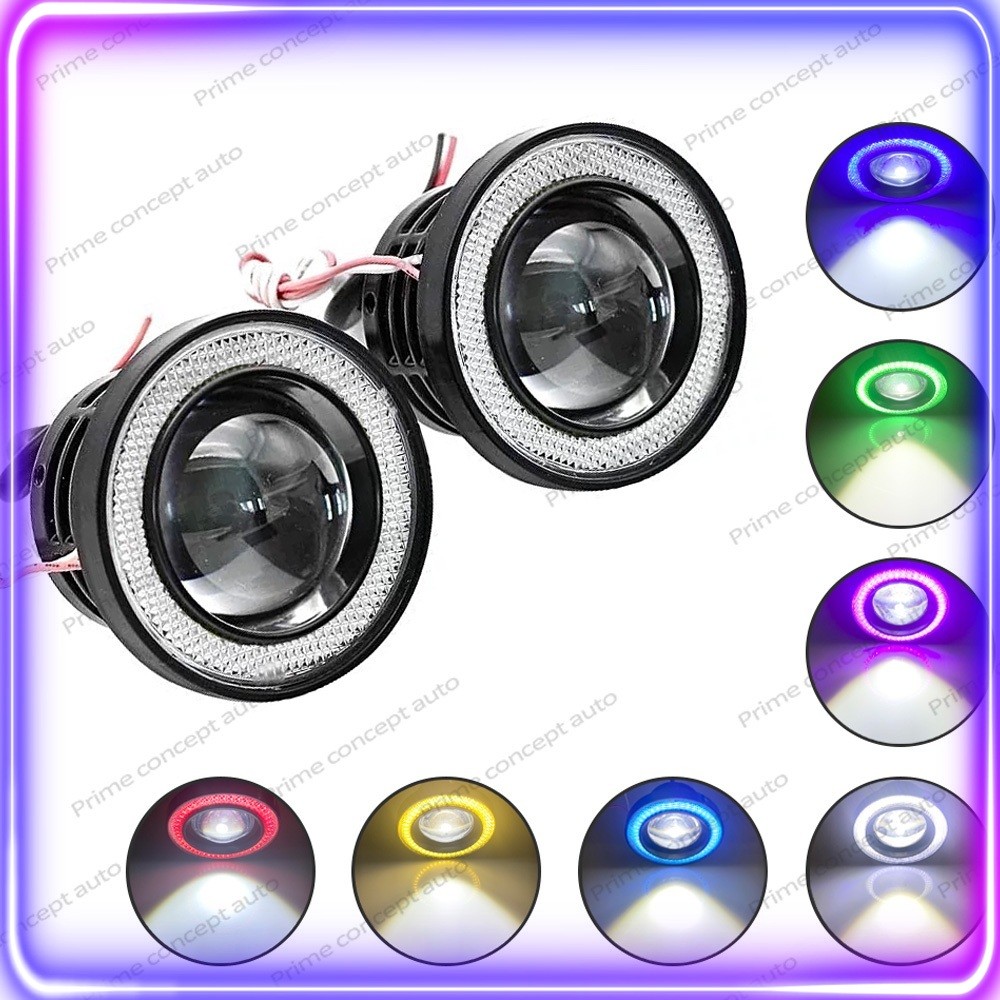 Sepasang Lampu Led Foglamp Angel Eyes 89MM Mobil Avanza Xenia Calya Sigra Agya Ayla Vios Etios