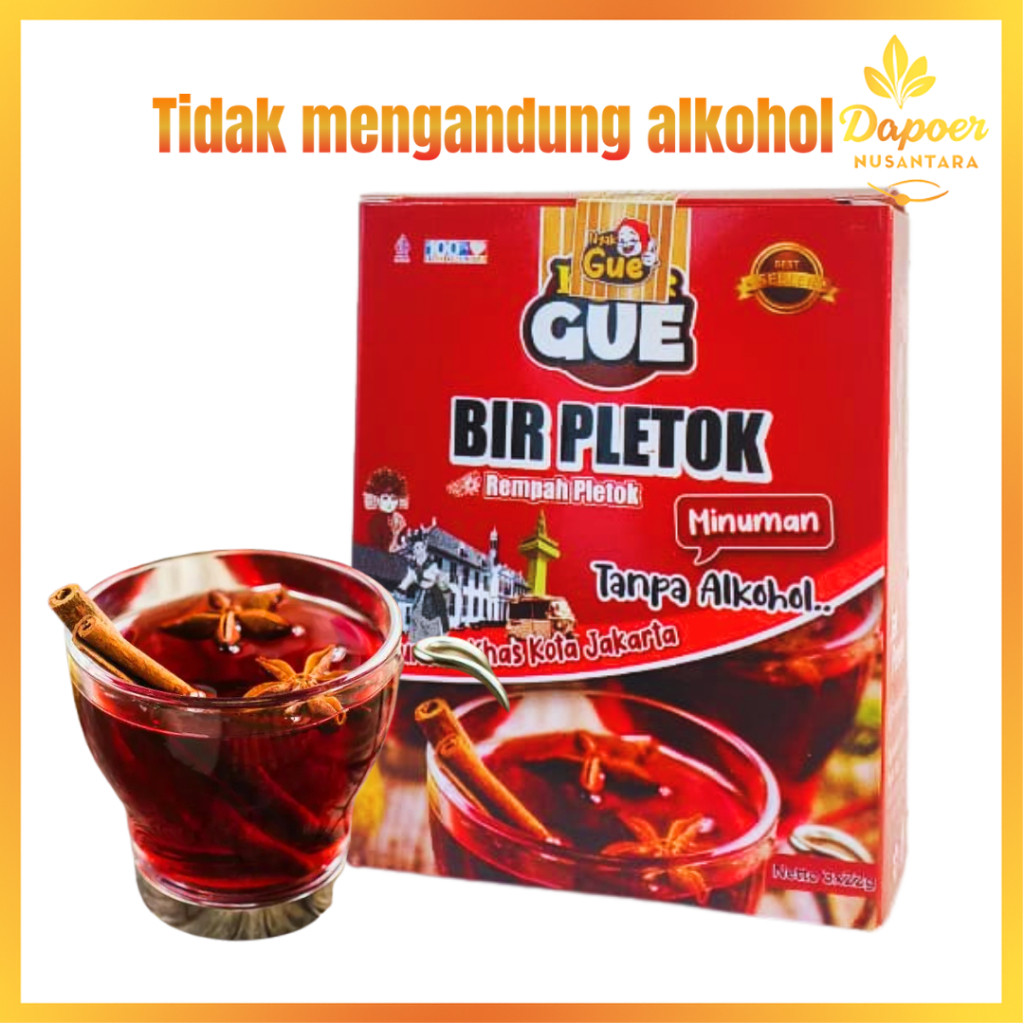 

Bir Pletok Minuman Herbal khas Betawi Premium Spesial Merk Nyak Gue