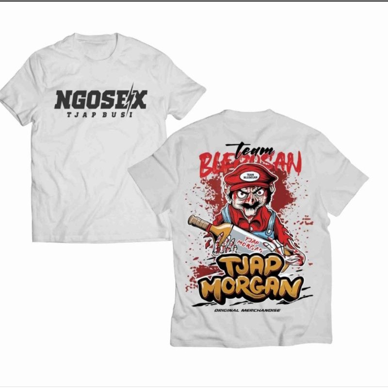Harajuku Hip Hop KAOS NGOSEX TJAP MORGAN KAOS NGX TJAP BUSI kaos Nanda audio Jember sablon menyala G