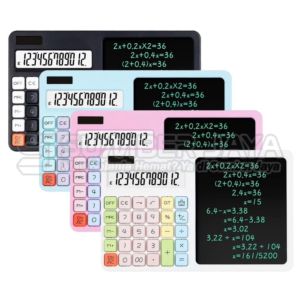 

WRITING PAD CALCULATOR 2in1 ZY-2208 kalkulator 12 digit & lcd untuk menulis KALKULATOR TABLET