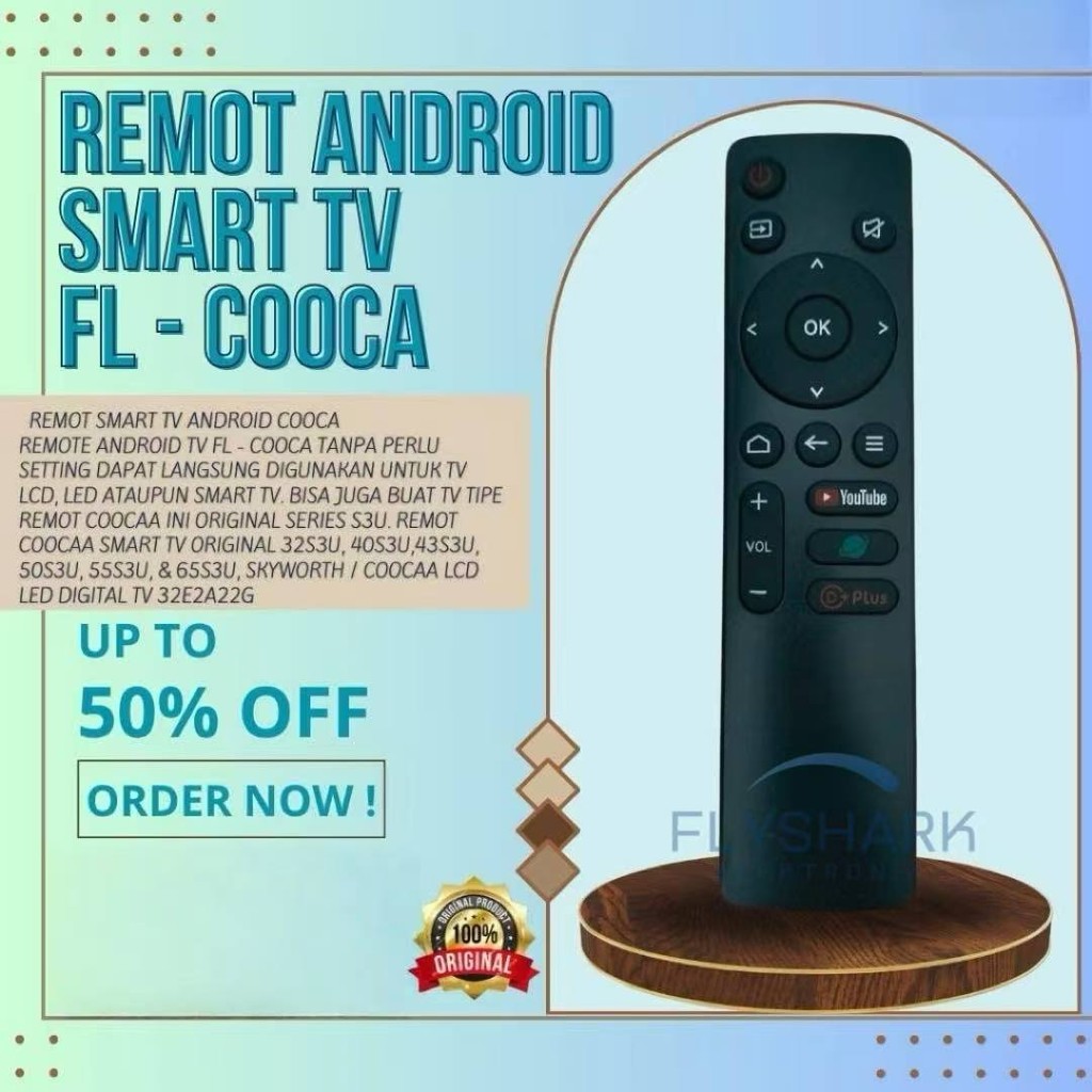 Remot Remote TV Coocaa Android Digital Smart TV Coocaa 32S3U Grade ORI