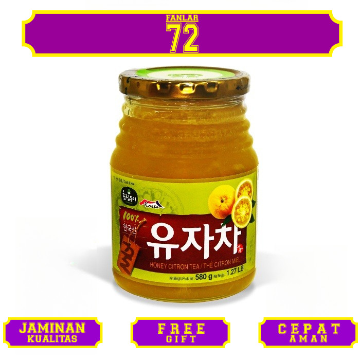 

Honey Citron Tea 580g - Minuman Konsentrat Jeruk Sitrun dengan Madu
