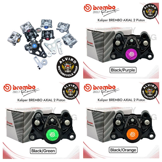 Breket Cnc + Kaliper 2p Brembo Variasi Big Logo Untuk Belakang Motor yamaha MX King - Vixion New Dis