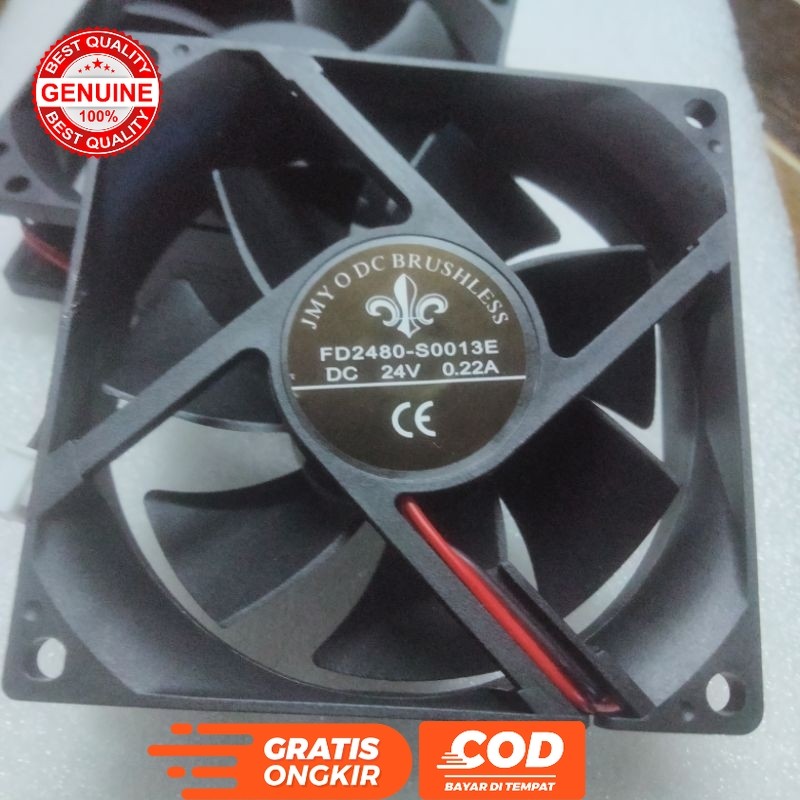FAN DC 8CM  TEBAL 2,5 CM  24 VOLT 0,22A KIPAS DC 8 CM 24V HEATSINK