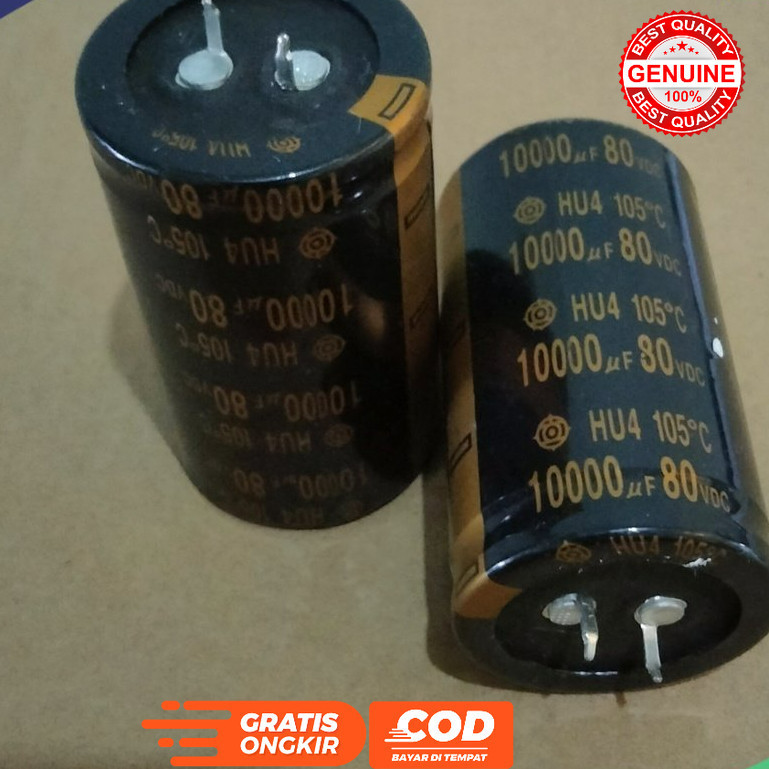 KAPASITOR ELKO 10000UF 80VOLT ELCO 10000 UF 80 VOLT HU4