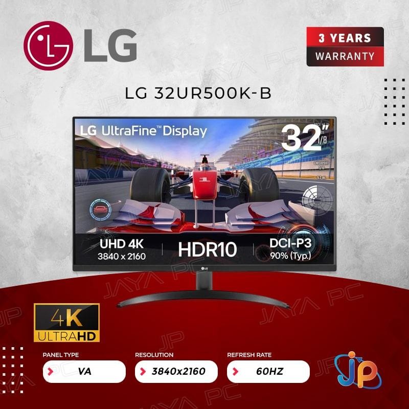 Monitor LG LED UltraFine 32UR500K-B - 4K UHD 32" Inch