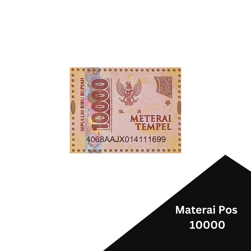 

Materai Tempel 10000 / Meterai 10.000 / 10rb / 10ribu/ 10k TERMURAH