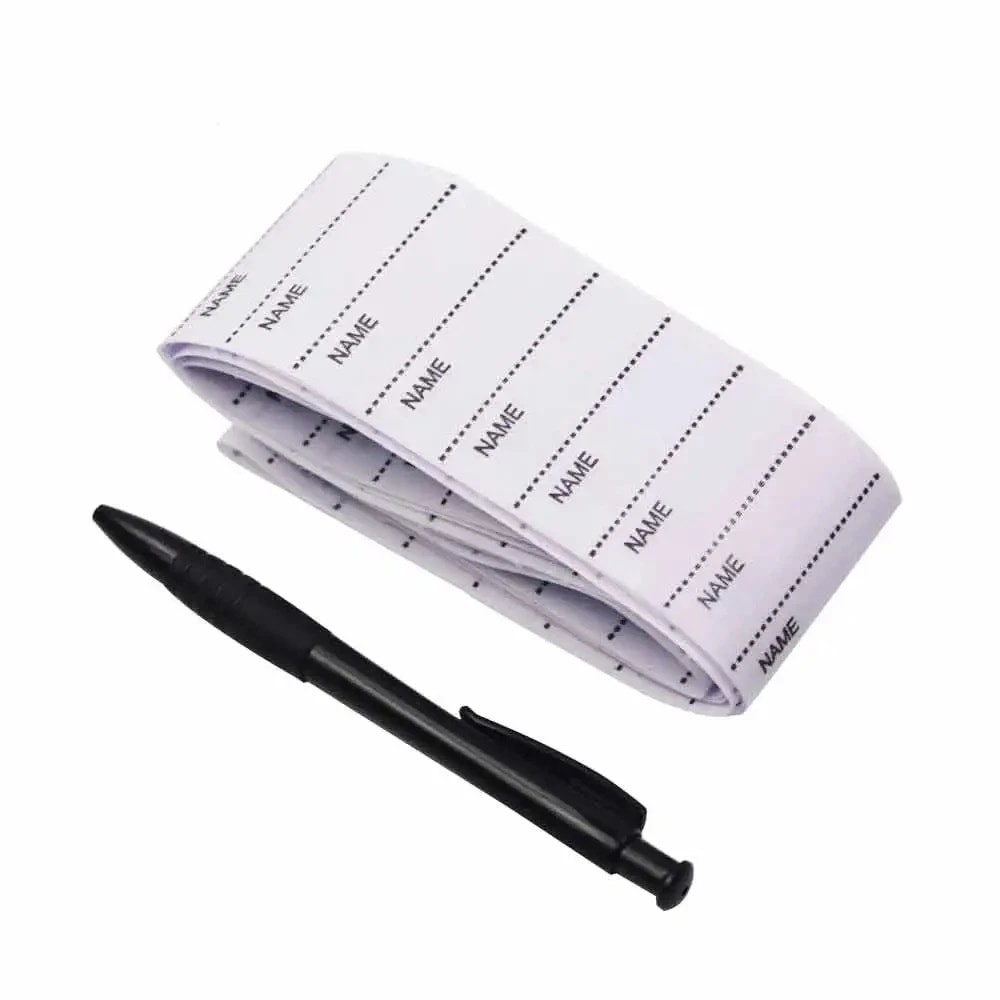 

200pcs/pack White Washable Iron on Name Labels Set for Clothes Labels Garment Fabric Tags Marker Sewing Accessories 55*15mm
