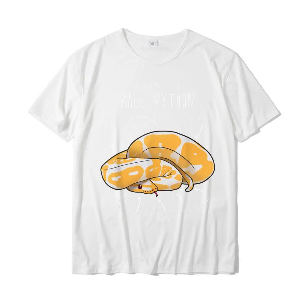 kasual Kaos Pria Lucu dan Santai Terbuat dari Katun Modis dengan Anatomi Bola Albo Python Reptil Pec