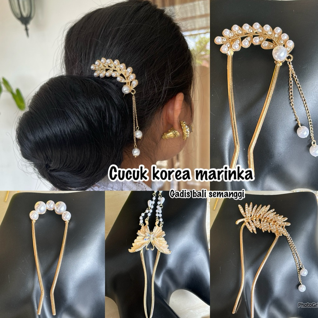 HARGA SPESIAL cucuk korea marinka/ bunga sanggul/ cucuk modern FLASH SALE