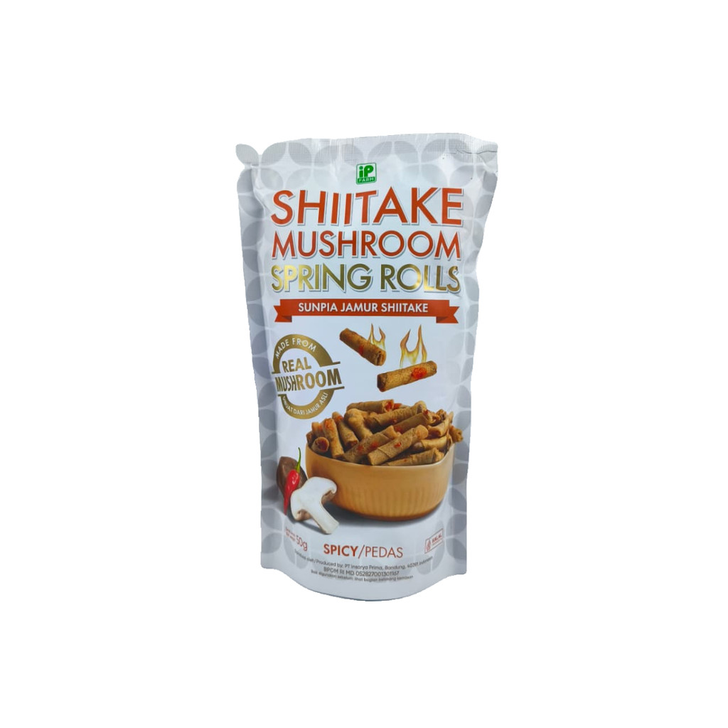 IP Farm Shiitake Mushroom Spring Rolls Spicy 50Gr Sunpia Jamur Shitake