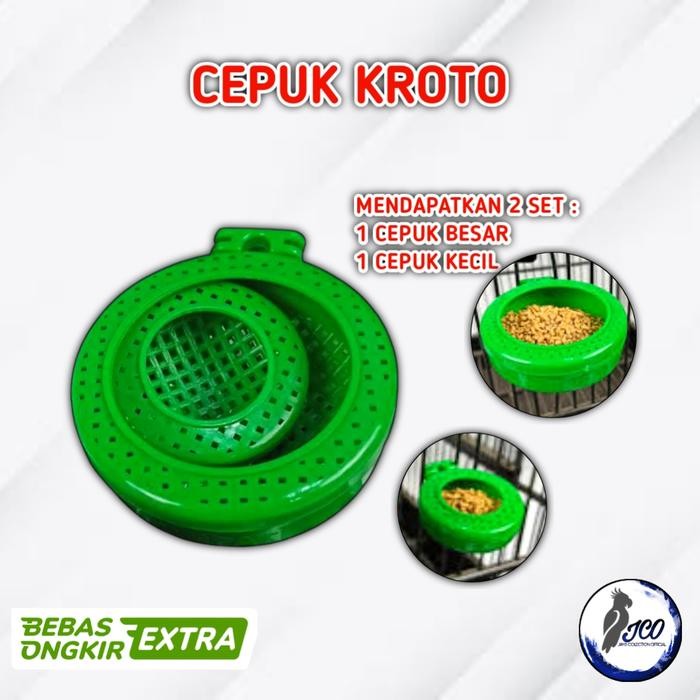 CEPUK KROTO WADAH PAKAN BURUNG ANTI TUMPAH WADAH KROTO BURUNG