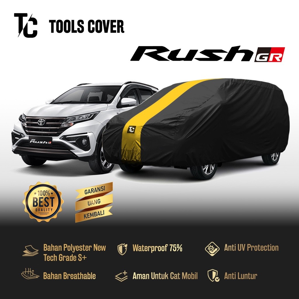 Body Cover Mobil Rush GR Sport 2022 Sarung Mobil All New Rush GR 2023 2021 2020 Outdoor Waterproof (