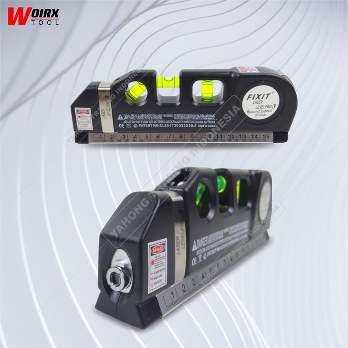 Waterpass Fixit Level Pro 3 Water Pass Meteran Laser up to 250 Cm WOIRX TOOL - LEVEL PRO