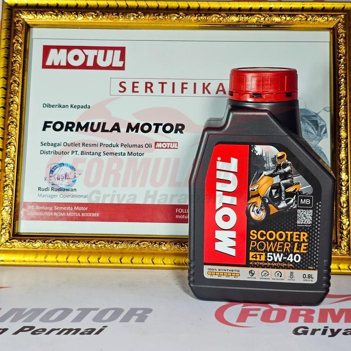 PROMO  (Ready Perdus Isi 20) Motul Scooter Power 5W-40 800ml Full Synthetic - Oli Mesin Motor Matic 