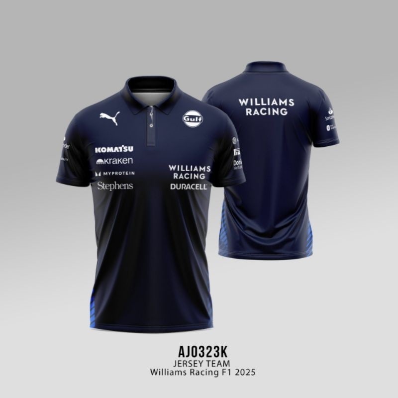 Kaos Jersey Formula One F1 Williams Racing 2025 Full Printing AJ0323 VMP
