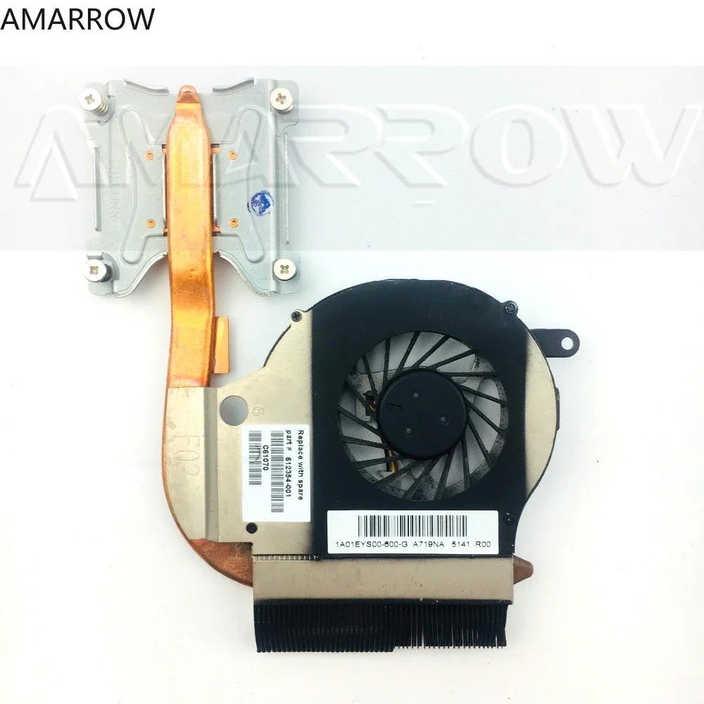 original Laptop CPU cooling heatsink with fan for hp CQ62 G62 G72 for AMD CPU 612354-001