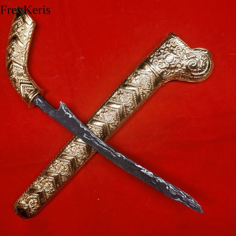 Badik Bugis Makasar Warangka Sembur Emas FR9