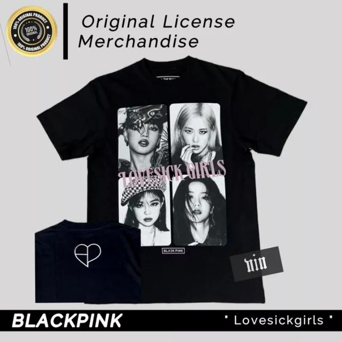 (COD) Blackpink - Love sick girls Kaos T shirt Original official Import tag - S