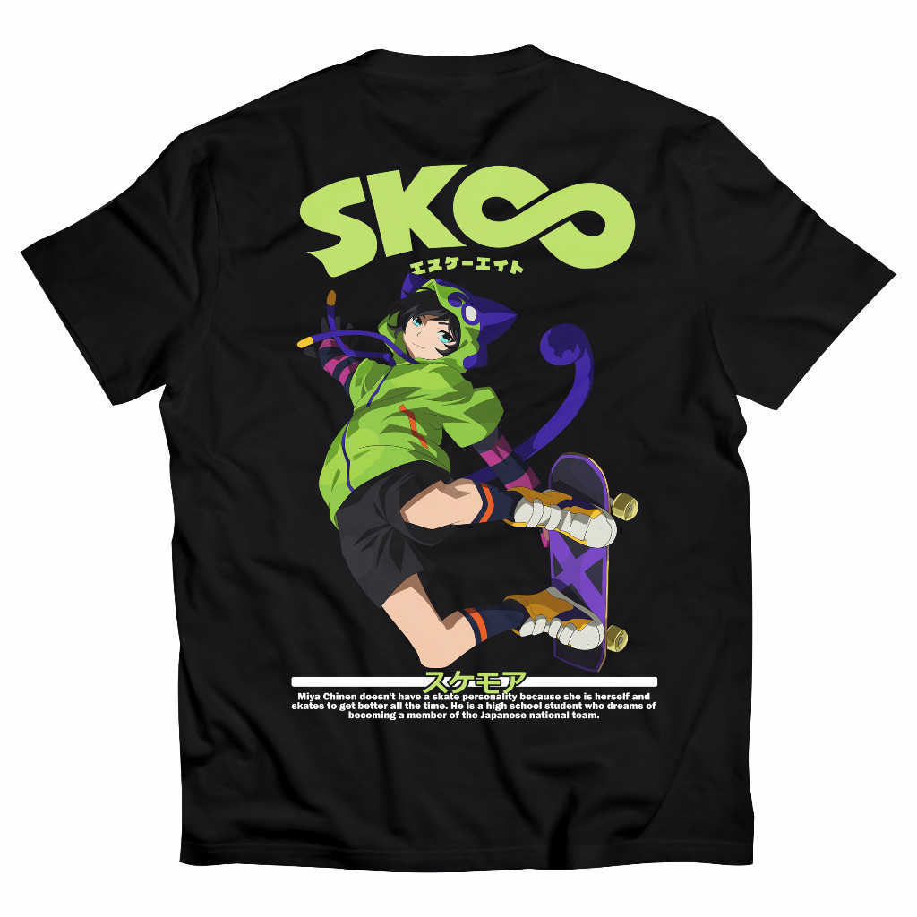 (COD) MIYA CHINEN SK8 THE INFINITY 01SK8- T-Shirt Anime - Kaos Anime - Cotton Combed Unisex Streetwe