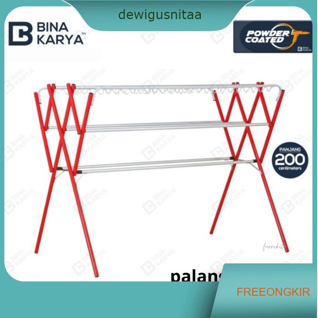 JEMURAN BAJU BESI JUMBO BINA KARYA POWDER COATED