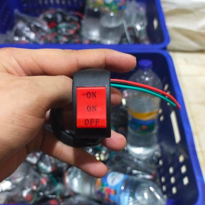 Saklar motor on on off lampu 3mode universal - ON ON OFF 3MODE